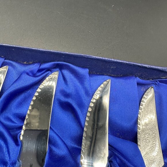 Vintage Aynsley Pembroke Fine Bone China Stainless Steel Steak Knives Bird Pink - Picture 10 of 11